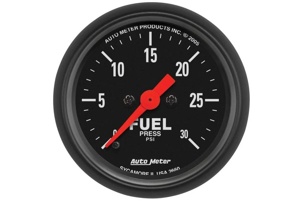 AutoMeter 52mm Z-Series Fuel Pressure Gauge, 0-30 PSI, Stepper Motor (2660)