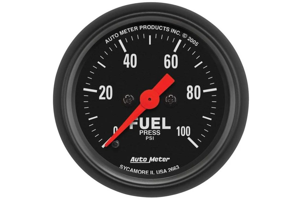 AutoMeter 52mm Z-Series Fuel Pressure Gauge, 0-100 PSI, Stepper Motor (2663)