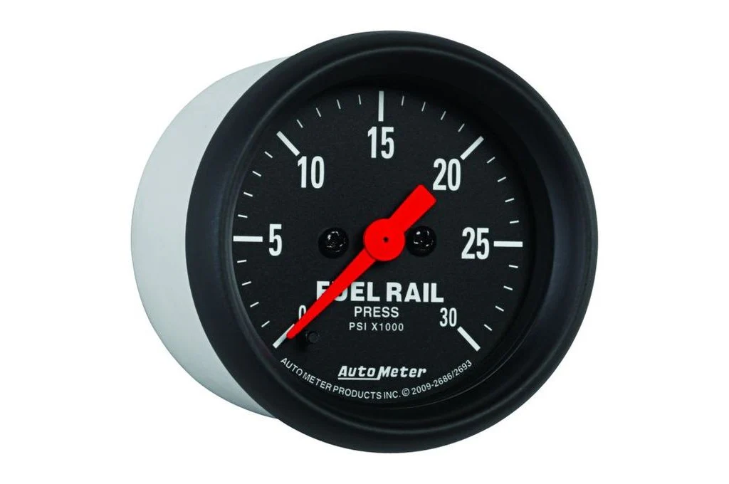 AutoMeter 52mm Z-Series Fuel Rail Pressure Gauge, 0-30K PSI, Stepper Motor (2686) - Image 2