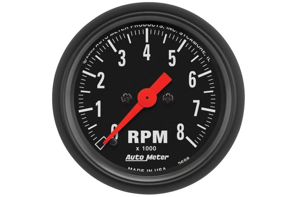 AutoMeter 52mm Z-Series In-Dash Tachometer, 0-8,000 RPM (2698)