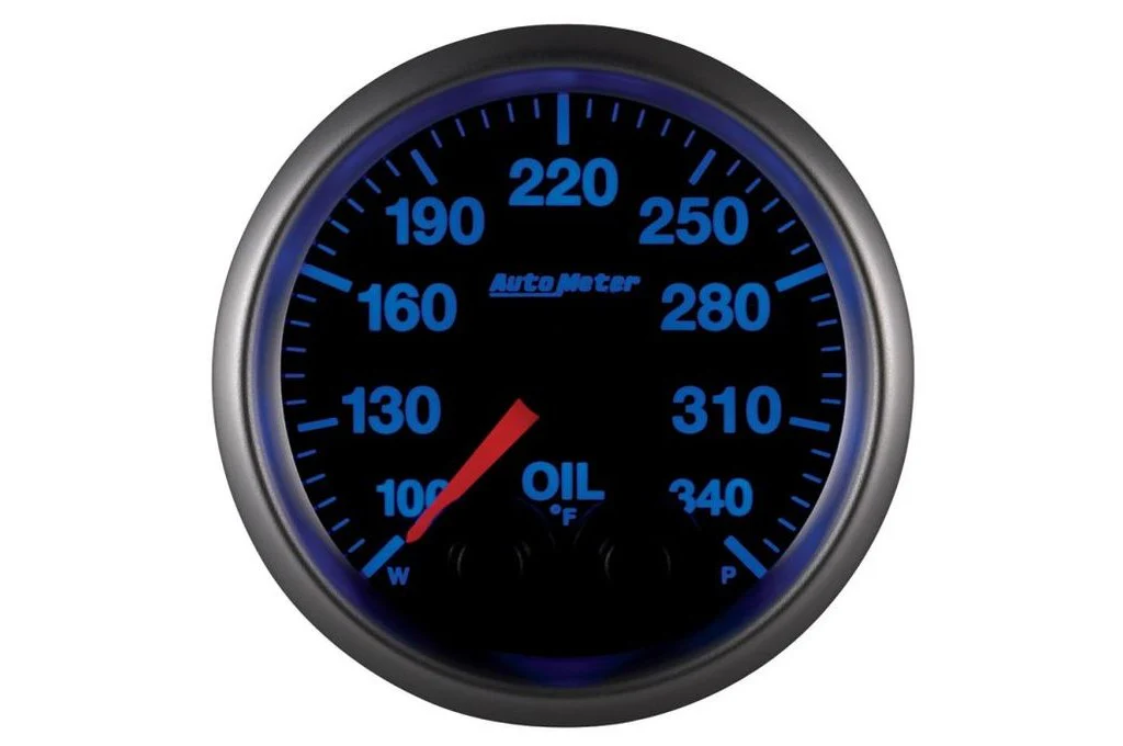 AutoMeter 52mm Elite Oil Temperature Gauge, 100-340°F, Stepper Motor (5640)