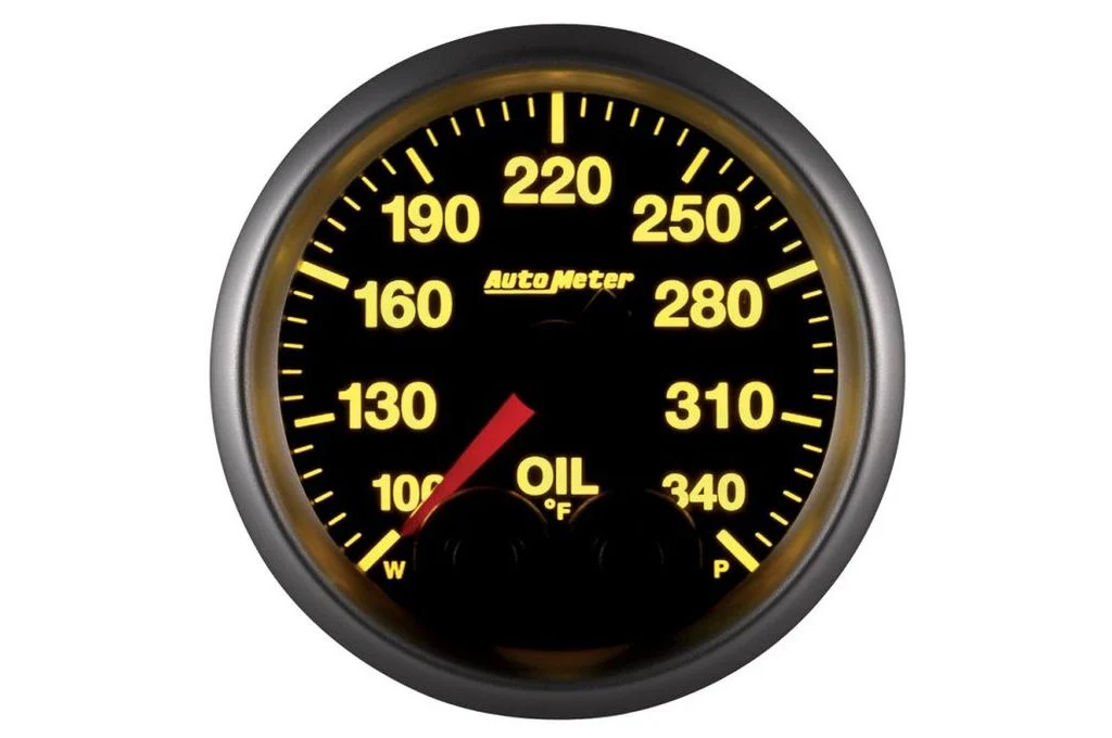 AutoMeter 52mm Elite Oil Temperature Gauge, 100-340°F, Stepper Motor (5640) - Image 2