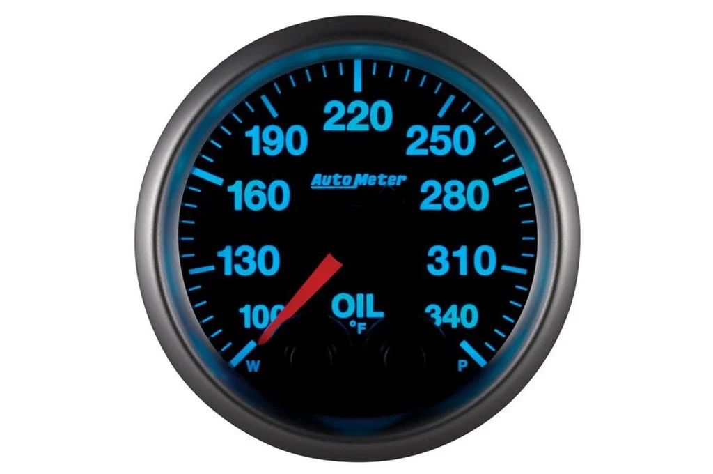 AutoMeter 52mm Elite Oil Temperature Gauge, 100-340°F, Stepper Motor (5640) - Image 3