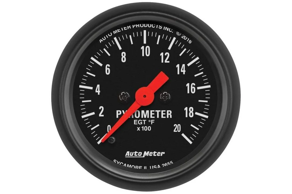 AutoMeter 52mm Z-Series Pyrometer Gauge, 0-2000°F, Stepper Motor (2655)