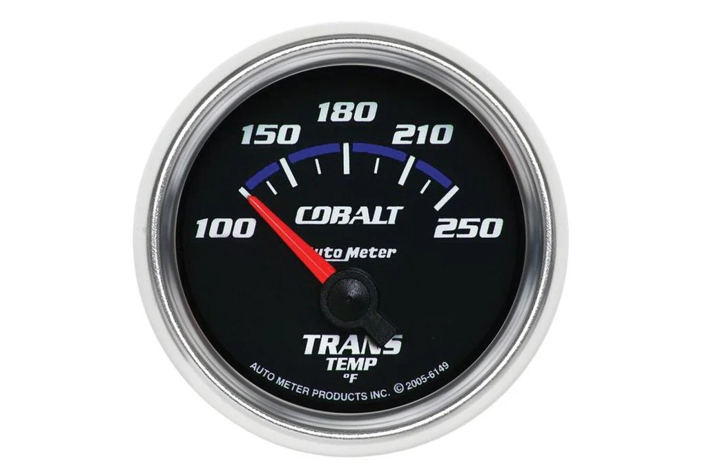AutoMeter 52mm Cobalt Transmission Temperature Gauge, 100-250°F, Air-Core (6149)
