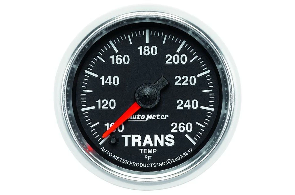 AutoMeter 52mm GS Transmission Temperature Gauge, 100-260°F, Stepper Motor (3857)
