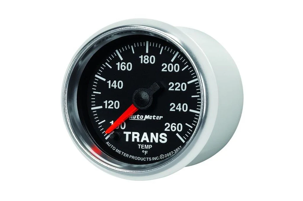 AutoMeter 52mm GS Transmission Temperature Gauge, 100-260°F, Stepper Motor (3857) - Image 3