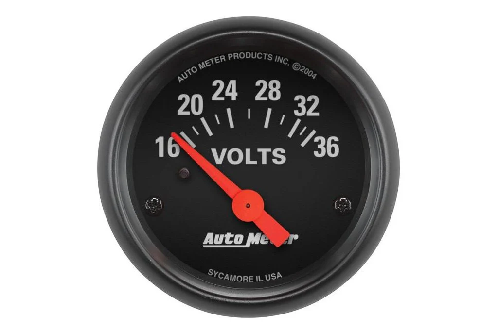 AutoMeter 52mm Z-Series Voltmeter Gauge, 16-36V, Air-Core (2651)
