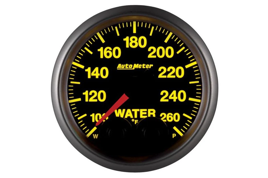 AutoMeter 52mm Elite Water Temperature Gauge, 100-260°F, Stepper Motor (5654) - Image 2