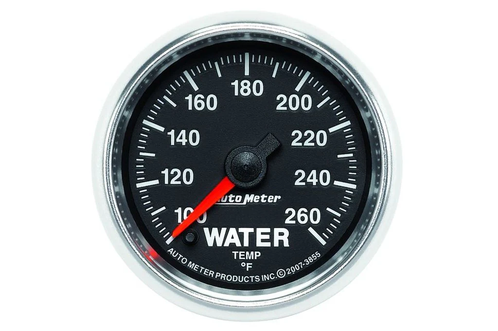 AutoMeter 52mm GS Water Temperature Gauge, 100-260°F, Stepper Motor (3855)
