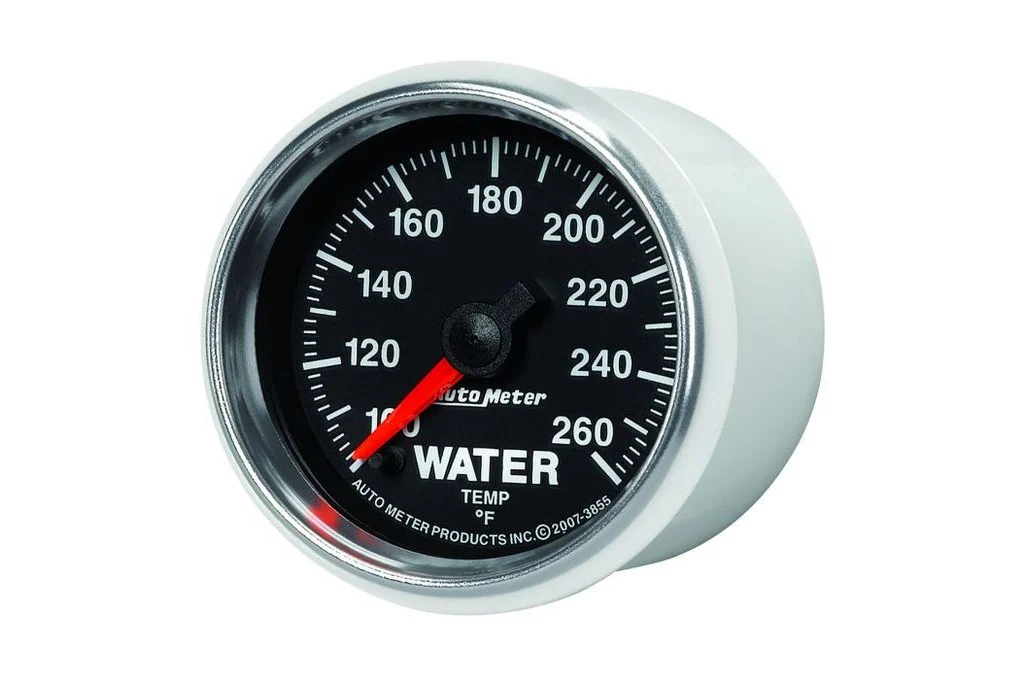 AutoMeter 52mm GS Water Temperature Gauge, 100-260°F, Stepper Motor (3855) - Image 3