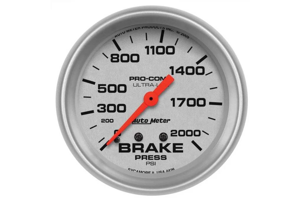 AutoMeter 2-5/8" Ultra Lite Brake Pressure Gauge, 0-2000 PSI, Mechanical (4426)