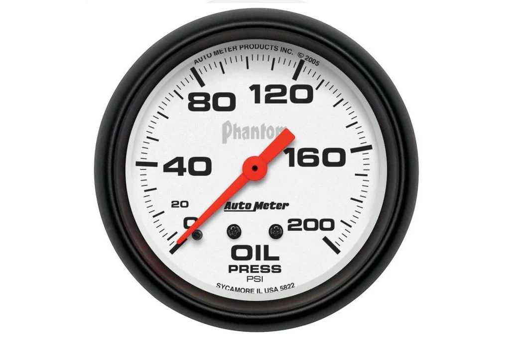 AutoMeter 2-5/8" Phantom Oil Pressure, 0-200 PSI, Mechanical (5822)