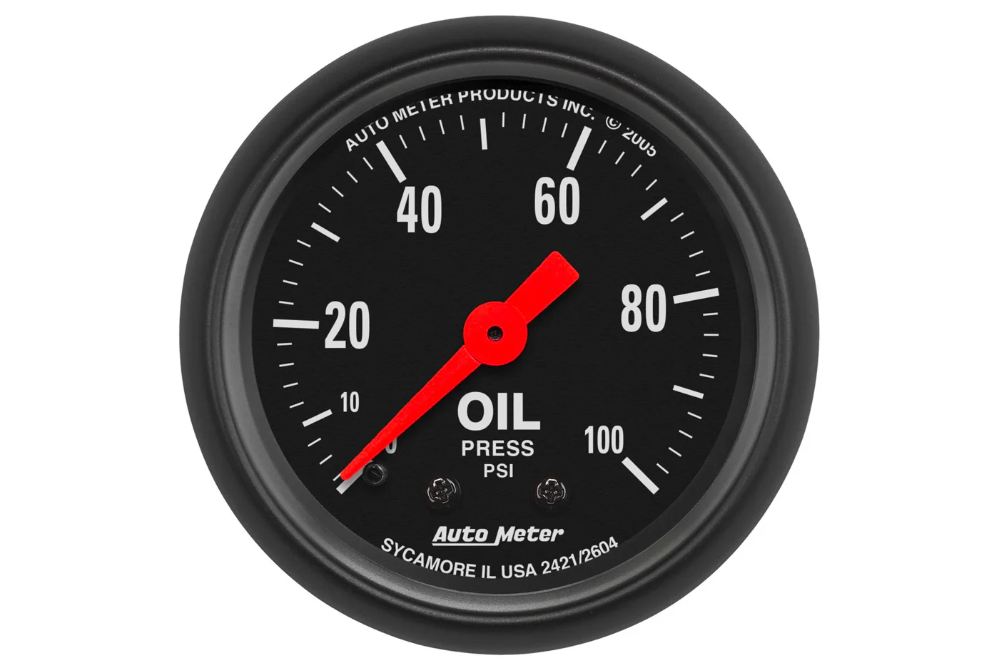 AutoMeter 52mm Z-Series Mechanical 0-100 PSI Oil Pressure Gauge (2604)