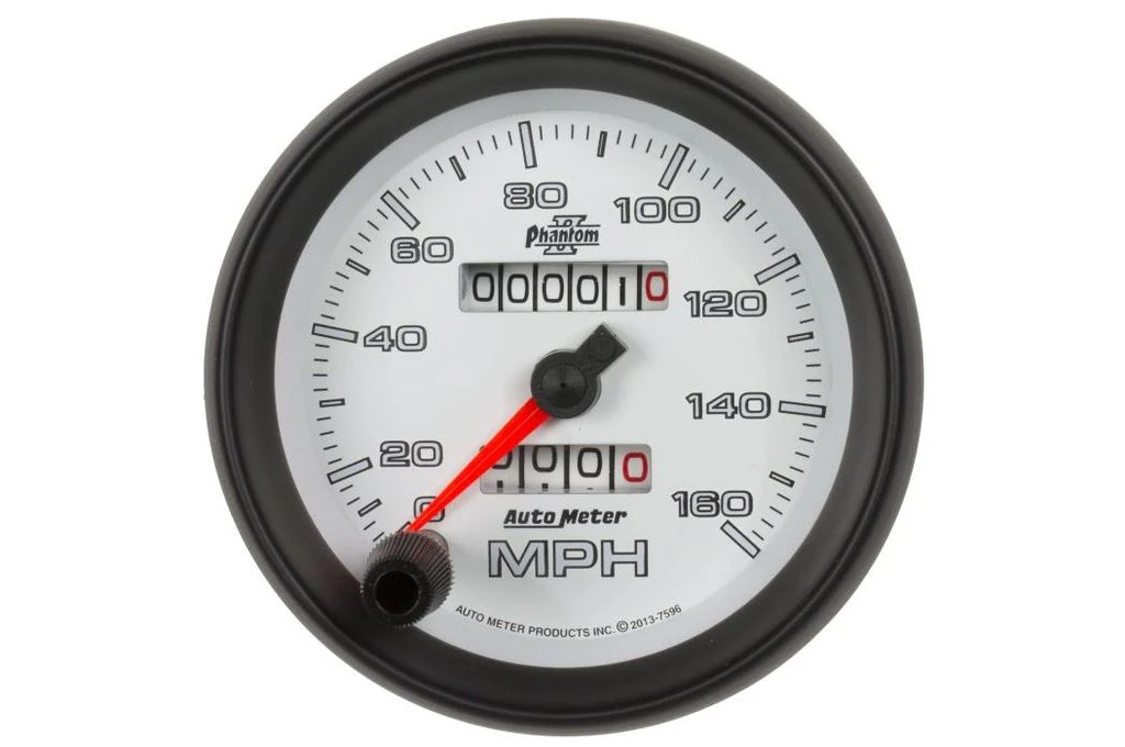 AutoMeter 3-3/8" Phantom II Speedometer, 0-160 MPH, Mechanical (7596)