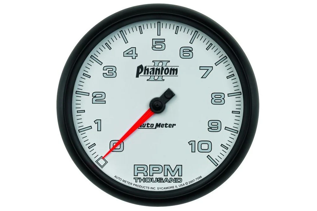 AutoMeter 5" Phantom II In-Dash Tachometer, 0-10,000 RPM (7598)