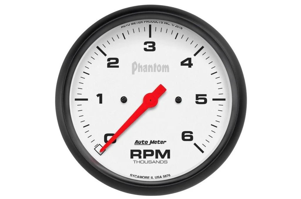 AutoMeter 5" Phantom In-Dash Tachometer, 0-6,000 RPM (5876)
