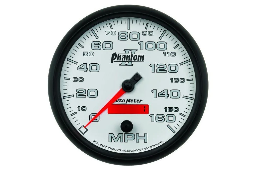 AutoMeter 5" Phantom II Speedometer, 0-160 MPH, Electric (7589)