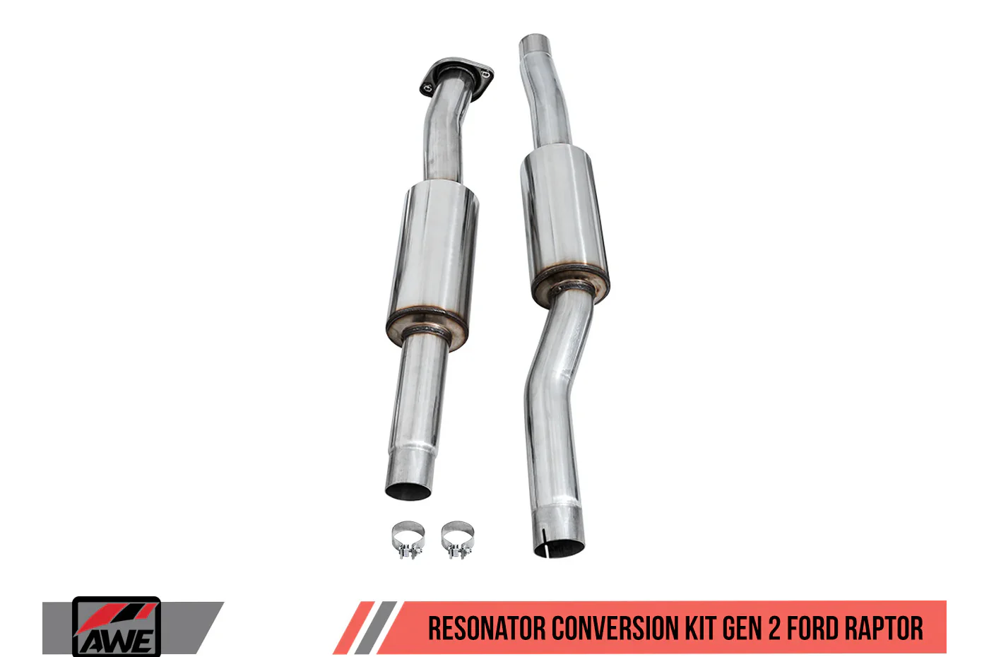 AWE Resonated Front Pipe Conversion Kit for Ford Raptor-2FG to 1FG (3015-11040) - Image 2