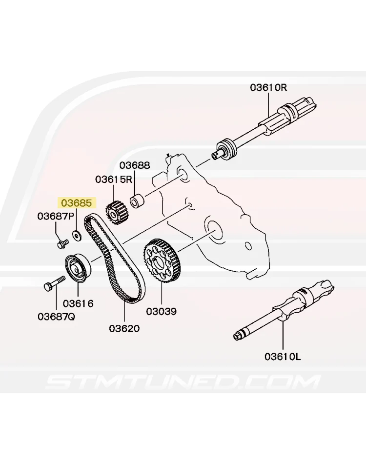 Mitsubishi OEM Balancer Belt Washer for 4G63 (MD145401) - Image 3