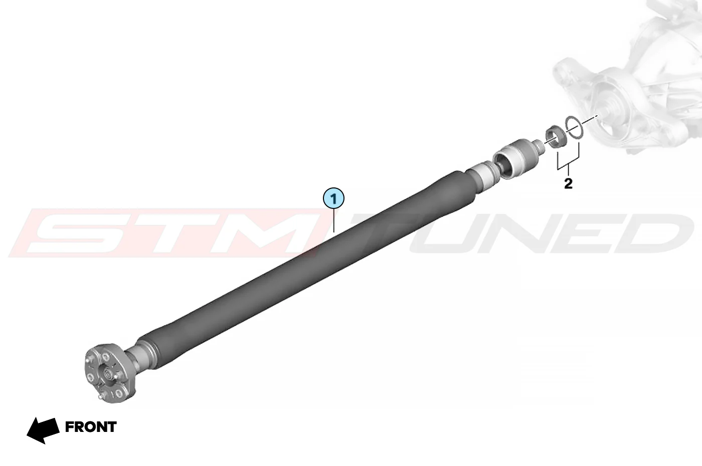BMW OEM Carbon Fiber Driveshaft for F8X M2/M3/M4 - Image 2