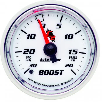 Boost/Vacuum: -30 to 20 PSI - C2 Mechanical Gauge (2 1/16") - Image 2