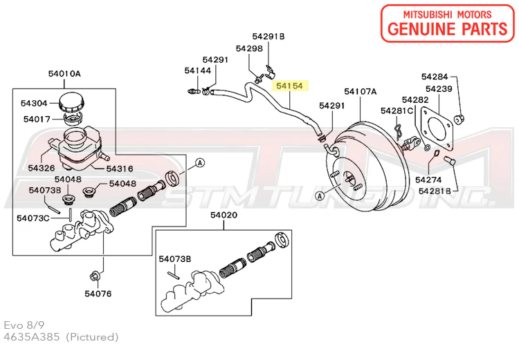 Mitsubishi Brake Booster Line - Evo 8/9 - Image 3