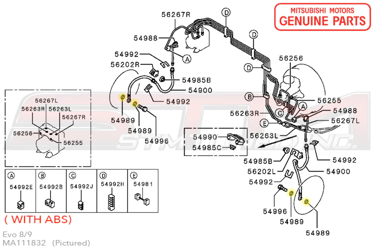 Mitsubishi Brake Fluid Line Gasket - Evo 7/8/9 - Image 3