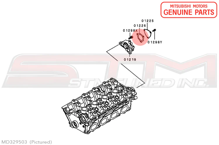 Mitsubishi OEM Exhaust Cam Housing Gasket for Evo 4-9 and 97-99 DSM (MD329503) - Image 3