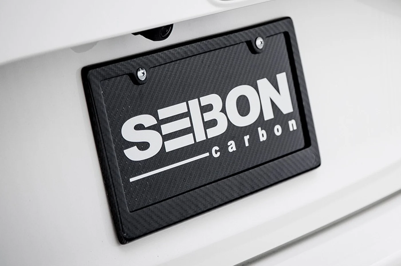 Seibon Carbon Fiber License Plate Frame with 2-Bolt Mount (CFLPF) - Image 3