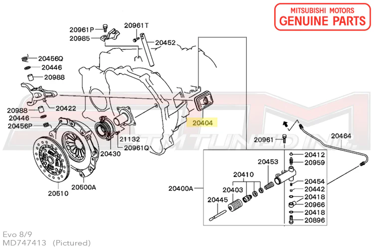 Mitsubishi Clutch Release Fork Boot - Evo 4-9 - Image 3