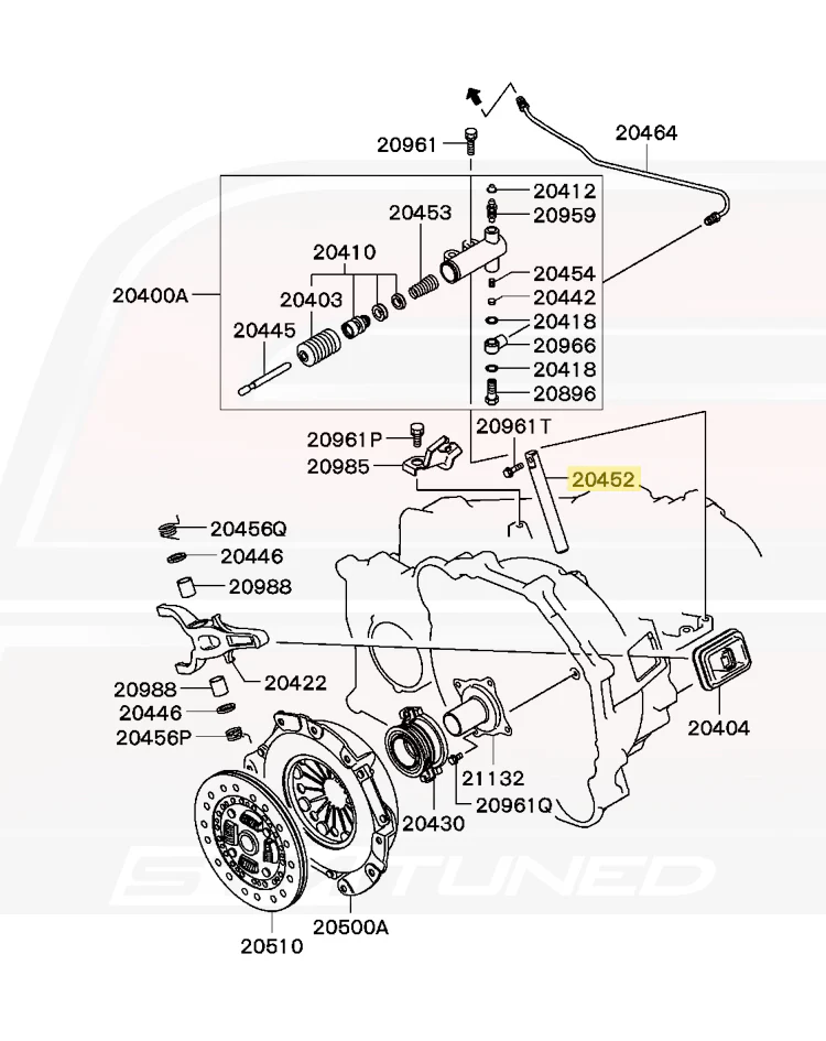 Mitsubishi OEM Clutch Release Shaft for Evo 8/9/X (MR980758) - Image 3
