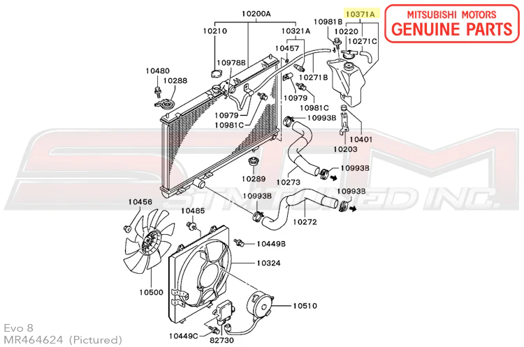 Mitsubishi Coolant Overflow Tank - Evo 7/8/9 - Image 3