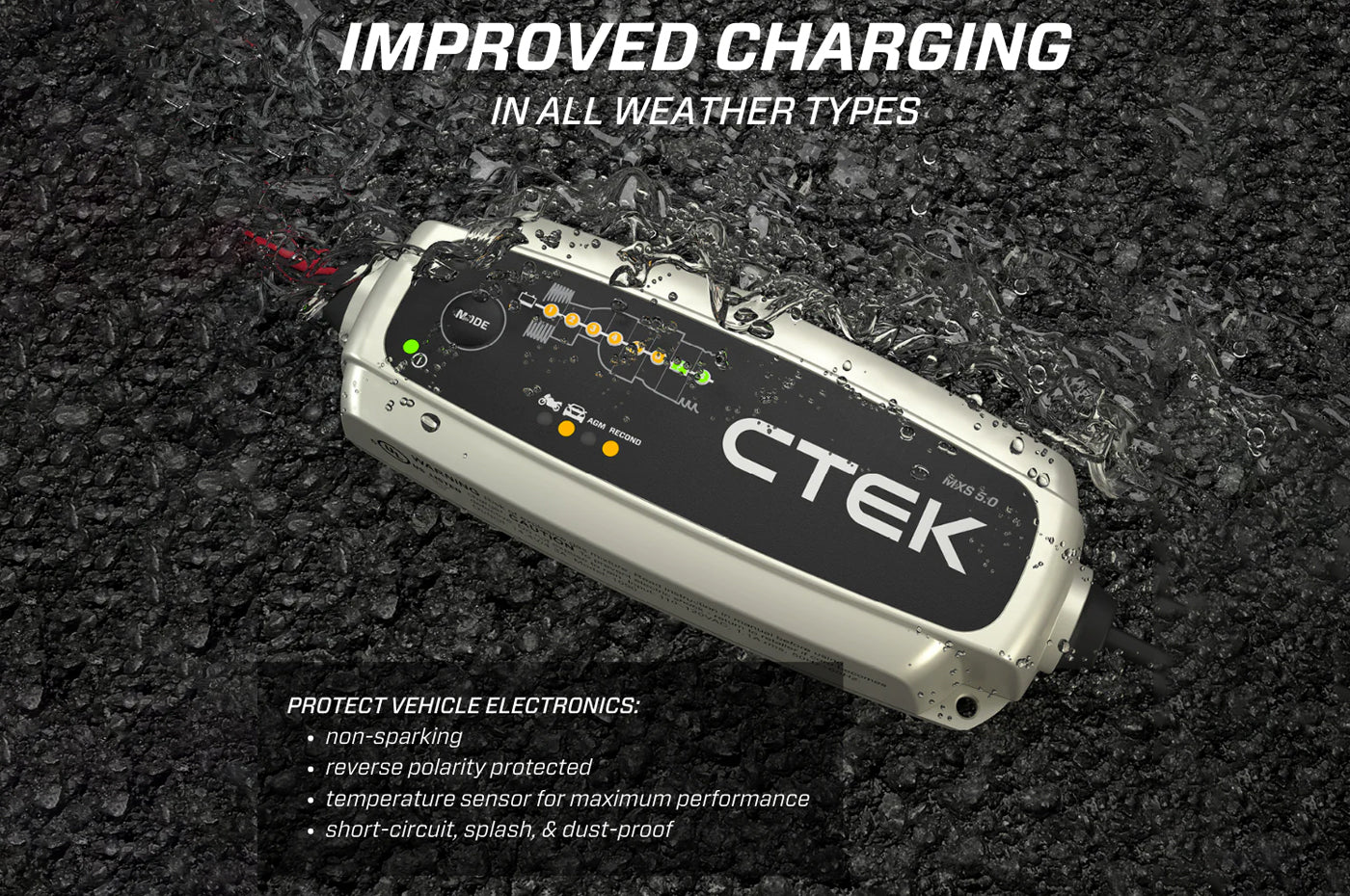 CTEK MXS 5.0 Battery Charger for 12 Volt Batteries (40-206) - Image 5