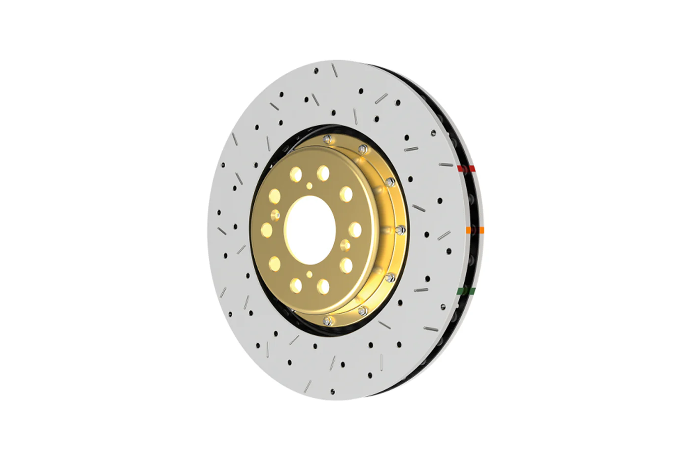 DBA 5000 XS 2-Piece Drilled Slotted Rotor for Subaru WRX/STi - Image 3