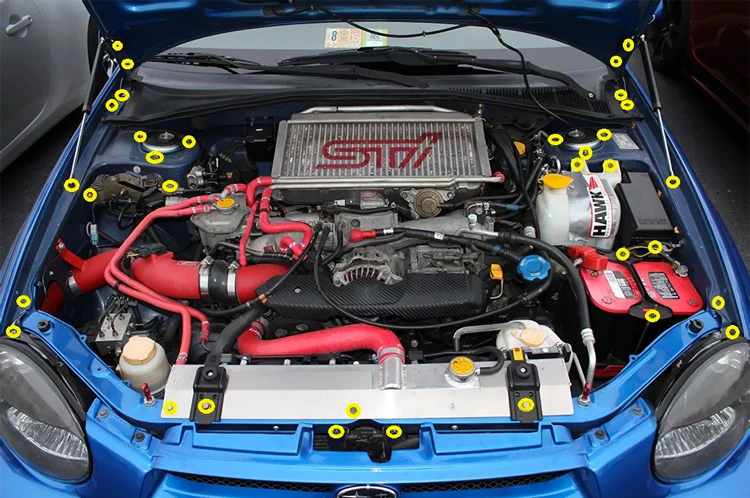 Dress Up Bolts Titanium Engine Bay Kit for 02-03 WRX (SUB-011) - Image 7