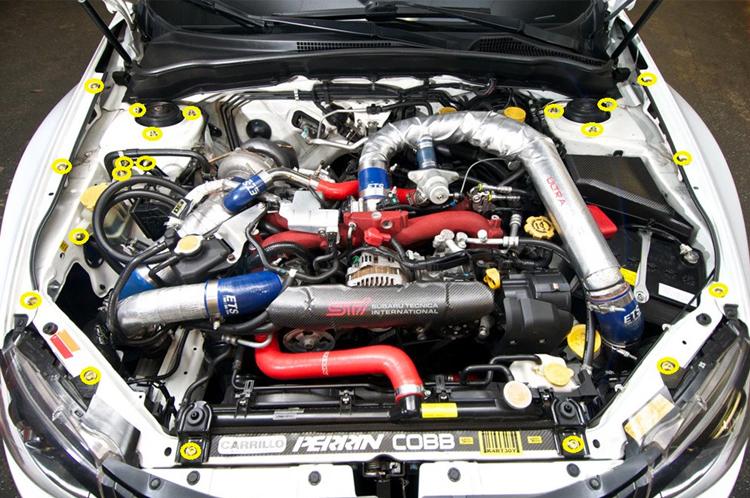 Dress Up Bolts Titanium Engine Bay Kit for 08-14 WRX/STi (SUB-005) - Image 7