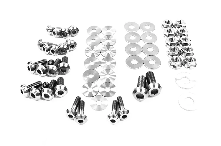 Dress Up Bolts Titanium Engine Bay Kit for R35 GTR (NIS-035) - Image 5