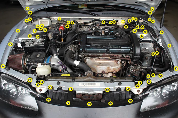 Dress Up Bolts Titanium Full Engine Bay Kit for 2G DSM (MIT-015) - Image 7