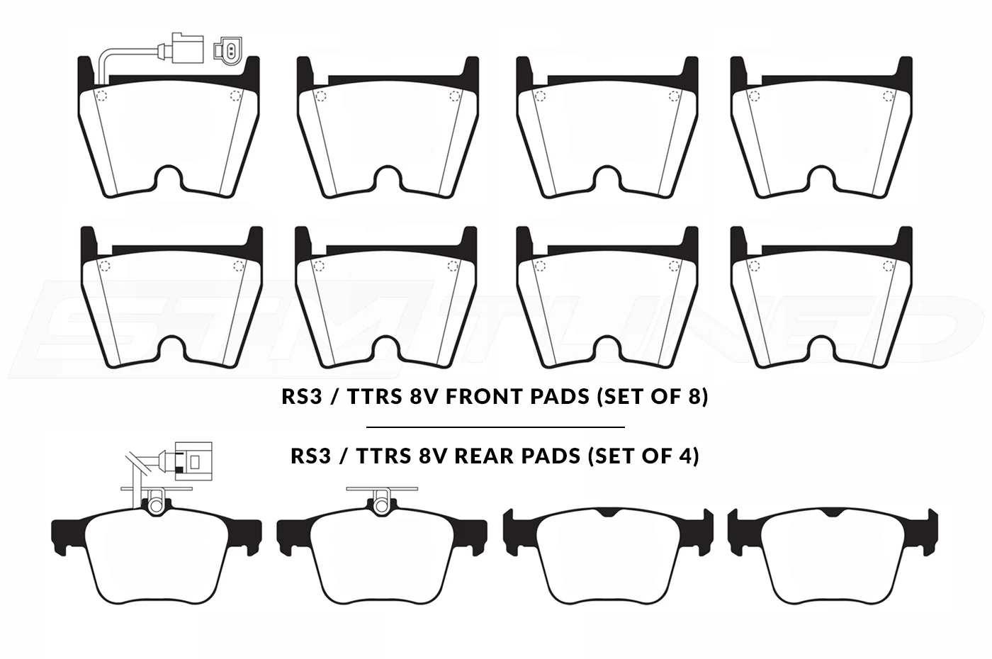 EBC Yellowstuff Brake Pads for RS3 TTRS 8V - Image 3