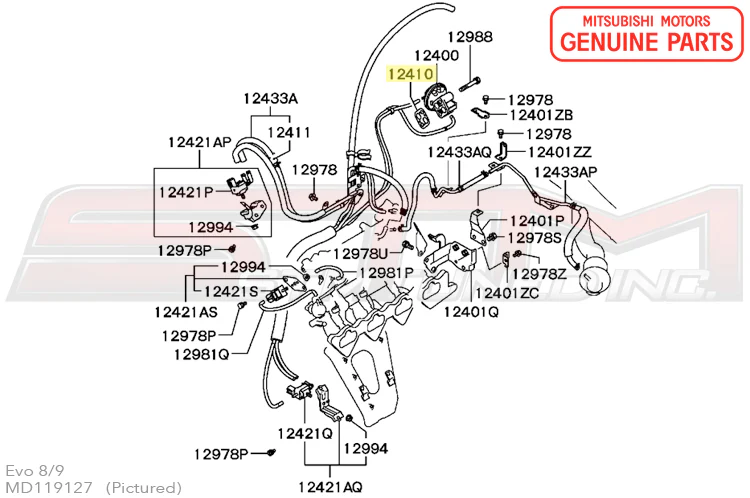 Mitsubishi OEM EGR Gasket for Evo 7/8/9 and 1G/2G DSM (MD119127) - Image 3