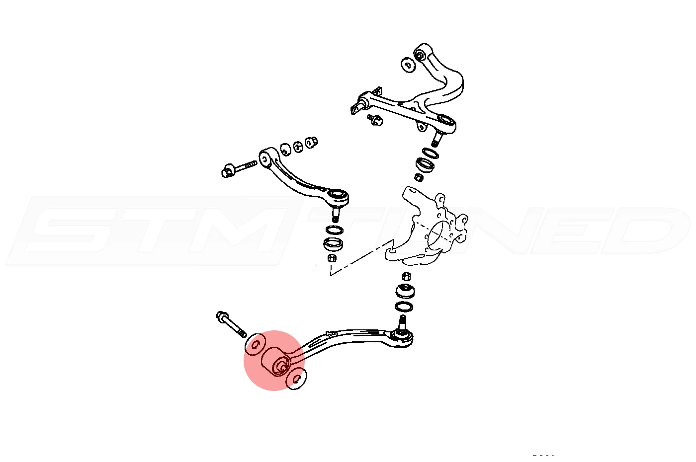 Energy Suspension Red Rear Trailing Arm Bushings for Evo 4-9 (5.3134R) *Currently Unavailable* - Image 2