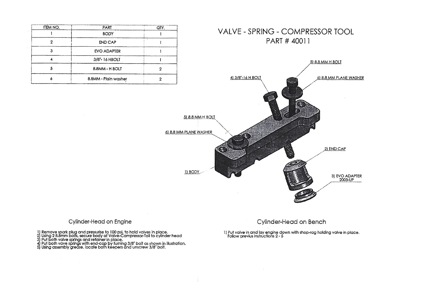 EuroExport Valve Spring Compressor Tool for 4G63 Evo/DSM (SC-40011) - Image 10