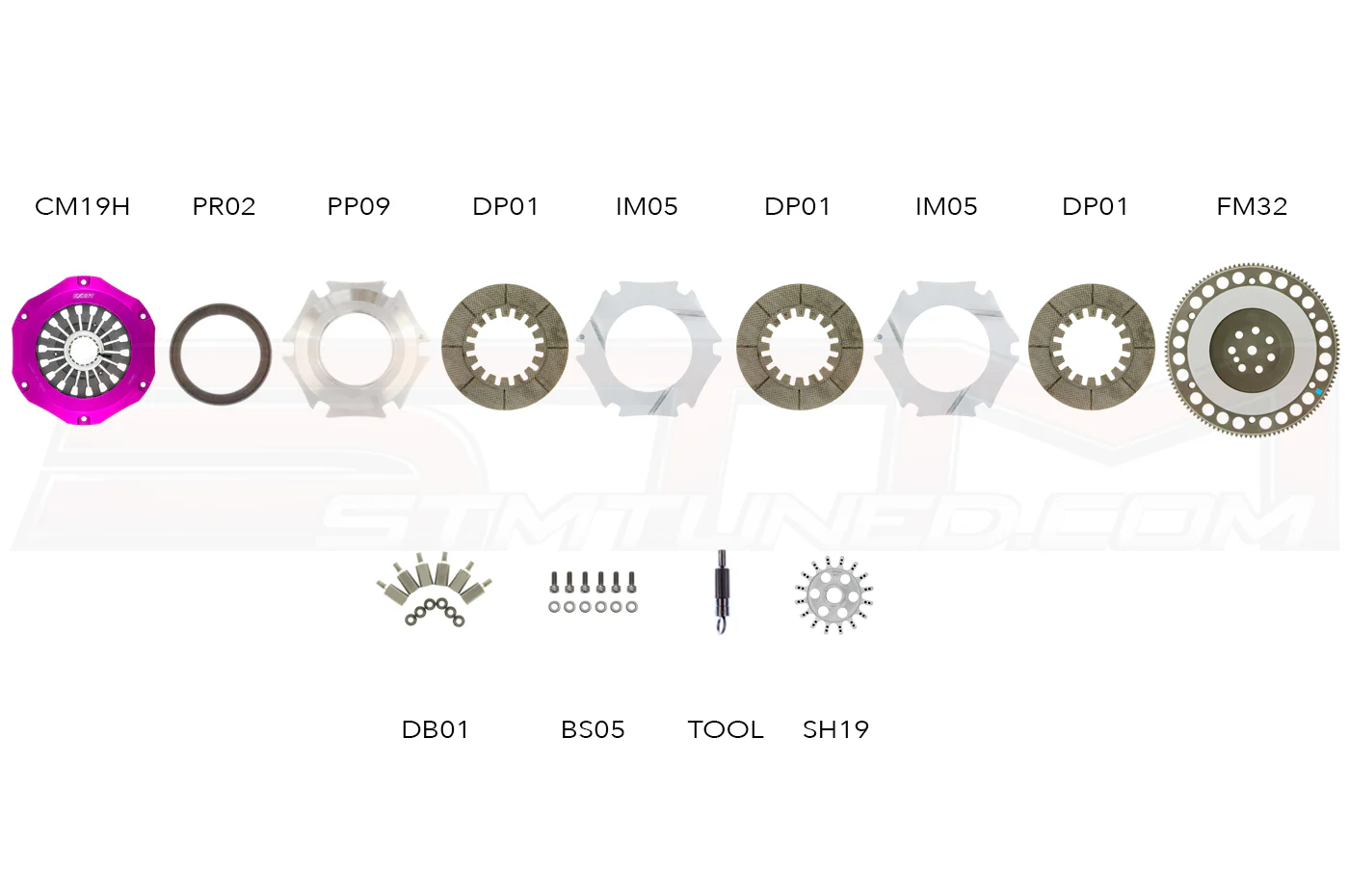 EXEDY Triple Carbon Clutch Kit for Evo 4-9 (MM023HBMC1) *Discontinued* - Image 3