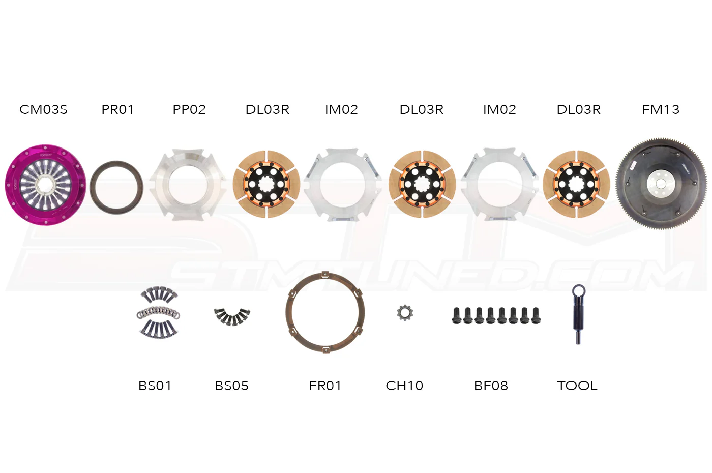 EXEDY Triple Cerametallic Clutch Kit for Subaru STi (FM023SB) - Image 5