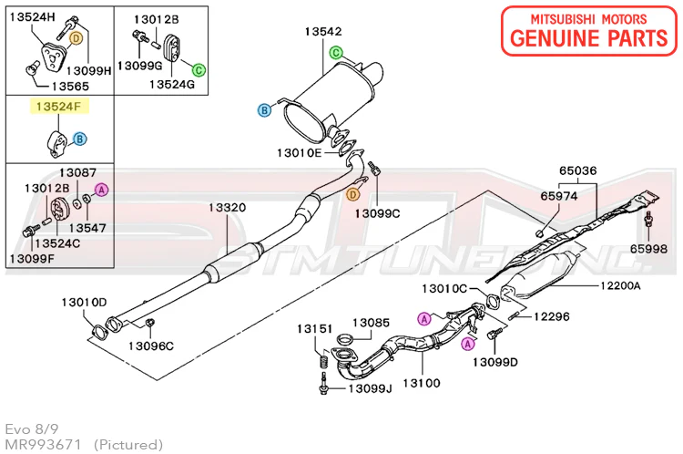 Mitsubishi Exhaust Hanger (B) - Evo 8/9 - Image 3
