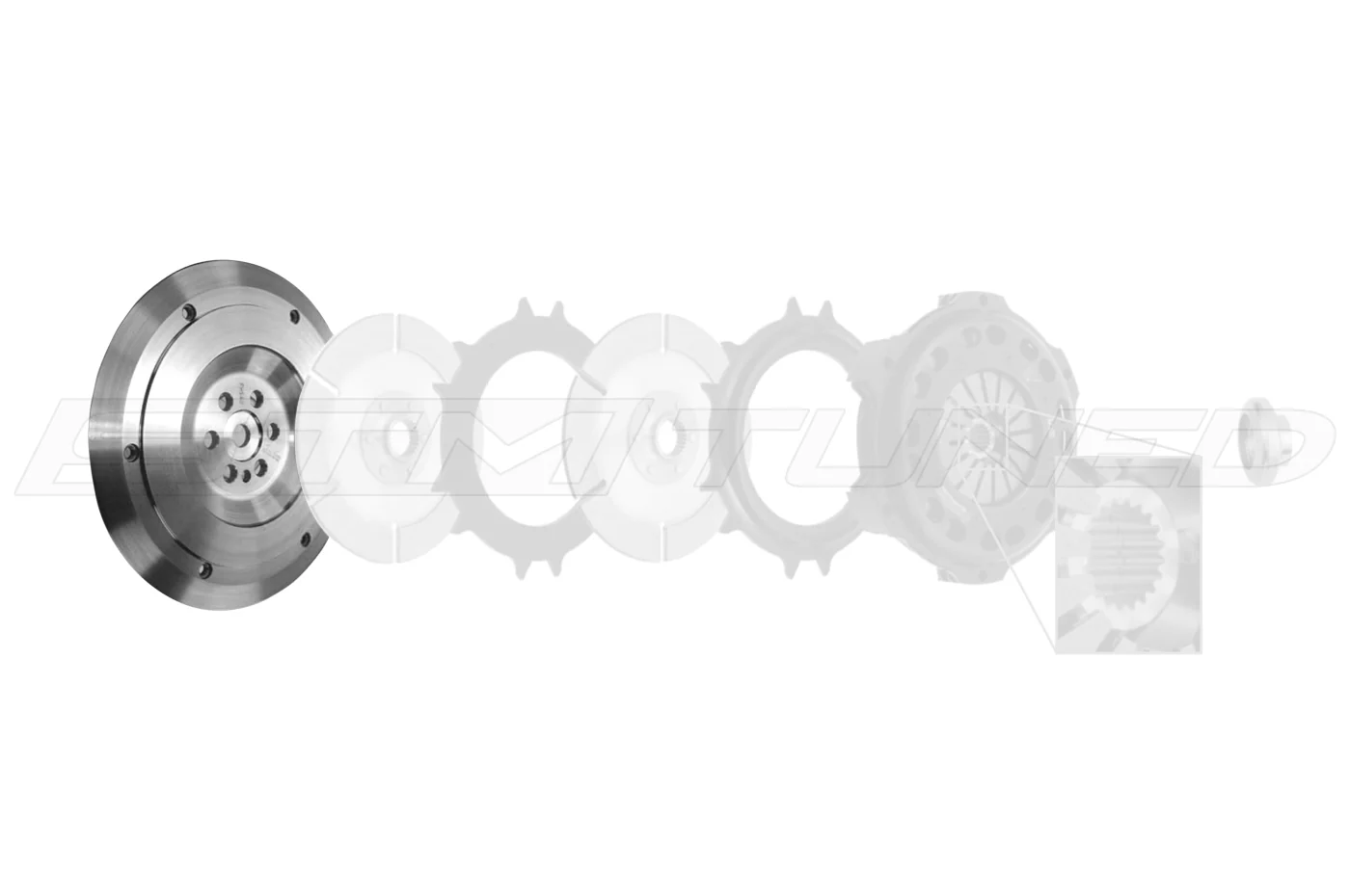 PTT 7.25 Replacement Flywheel for 6-Bolt AWD DSM (FH540) - Image 2