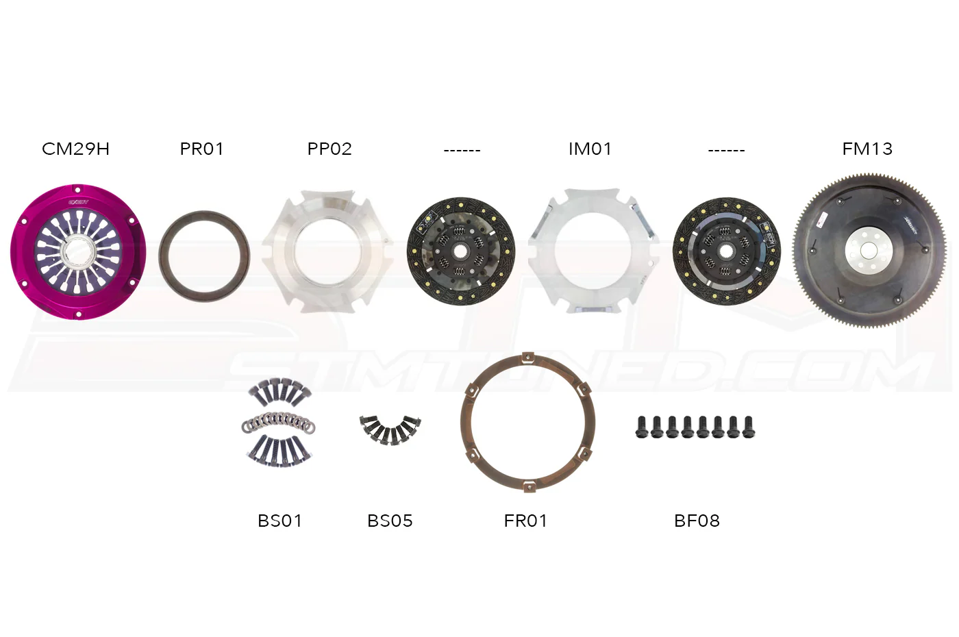 EXEDY Twin Organic Clutch Kit for Subaru STi (FM022SDF) - Image 5