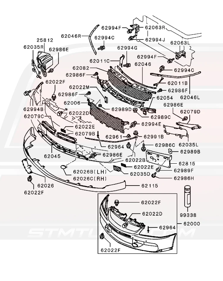 Mitsubishi OEM Front Lip for Evo 9 (Non-SE) (6512A046WA) - Image 4