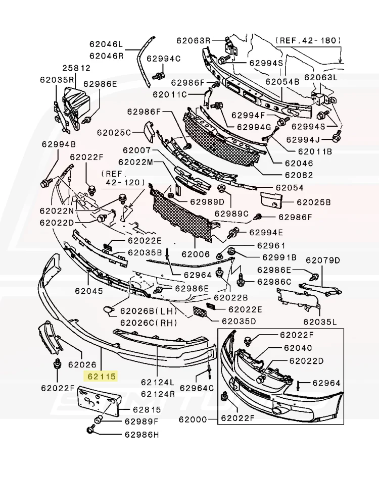 Mitsubishi OEM Front Lip for Evo 9 SE (6512A149WA) - Image 9